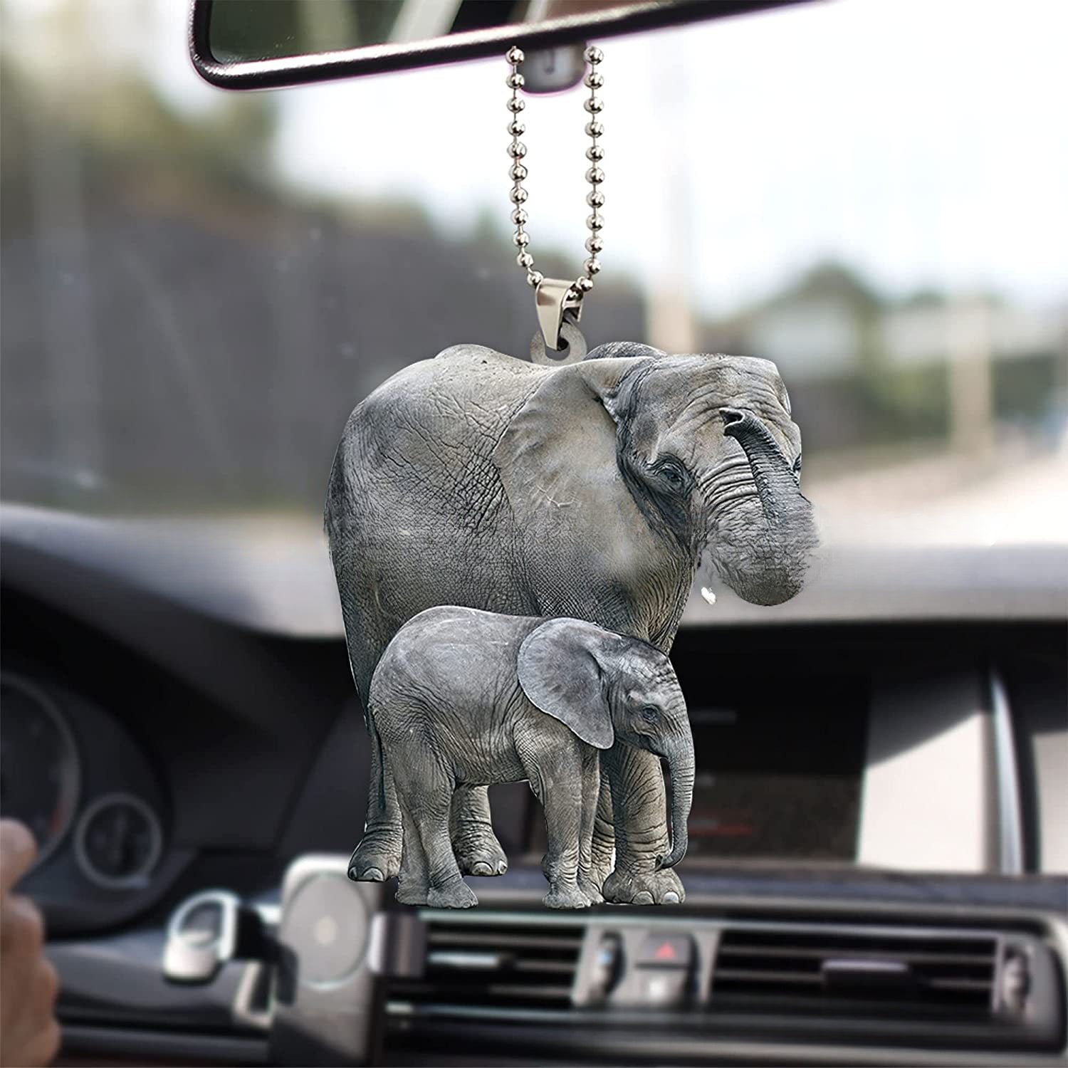 Wholesale Acrylic Sunflower Elephant Keychain